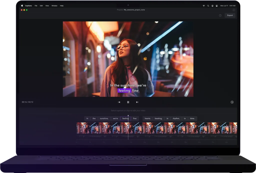 Video Editing With Captions