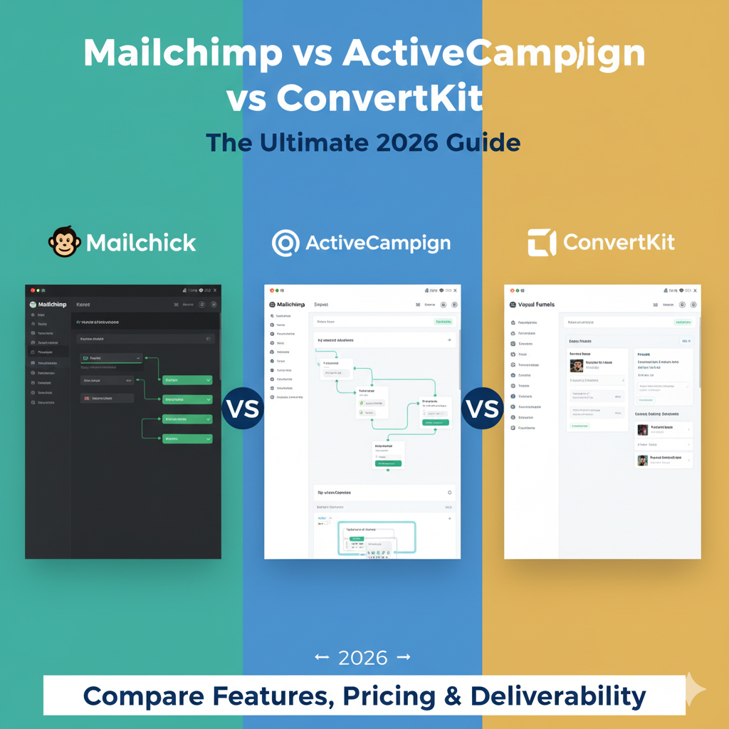 Mailchimp vs ActiveCampaign vs ConvertKit