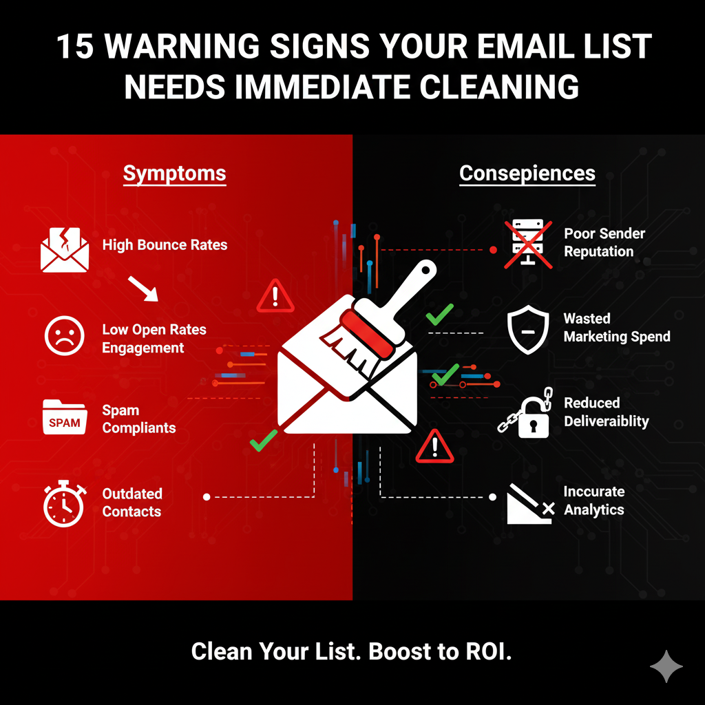 15 Warning Signs Your Email List Needs Immediate Cleaning