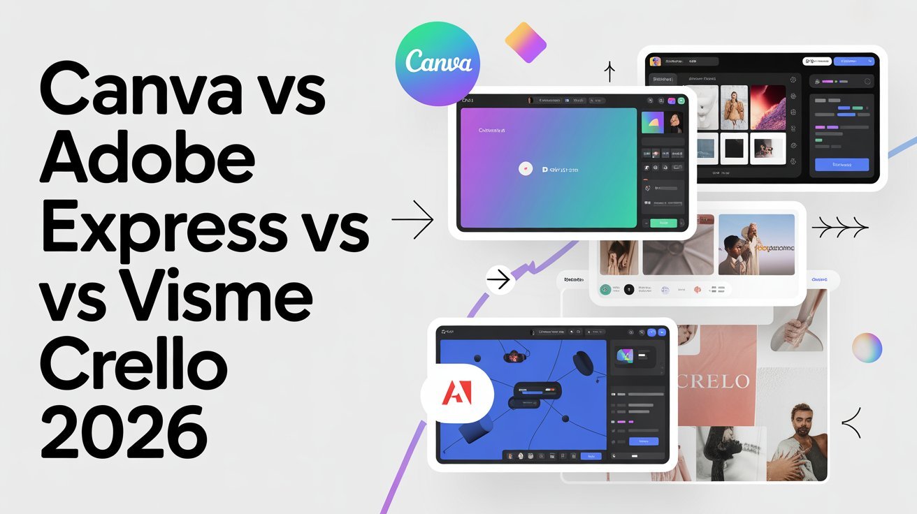 Canva vs Adobe Express vs Visme vs Crello 2026