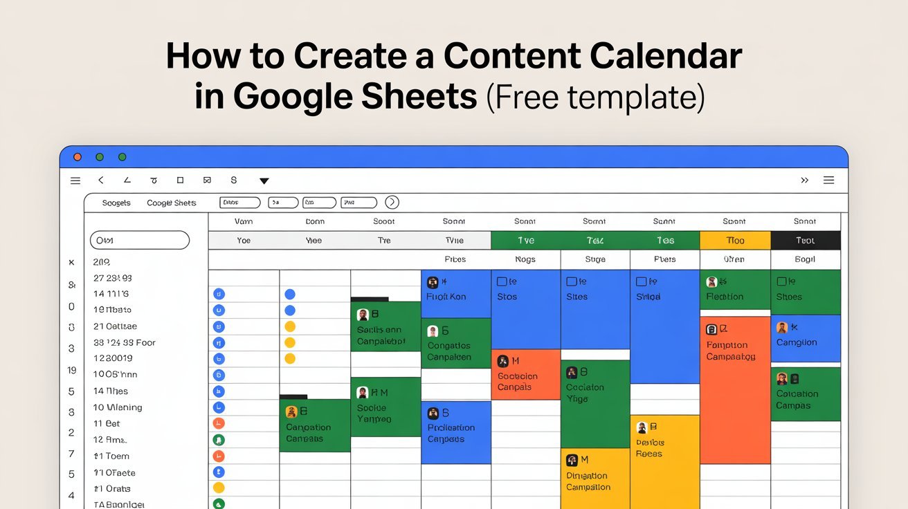 How to Create a Content Calendar in Google Sheets (Free Template)