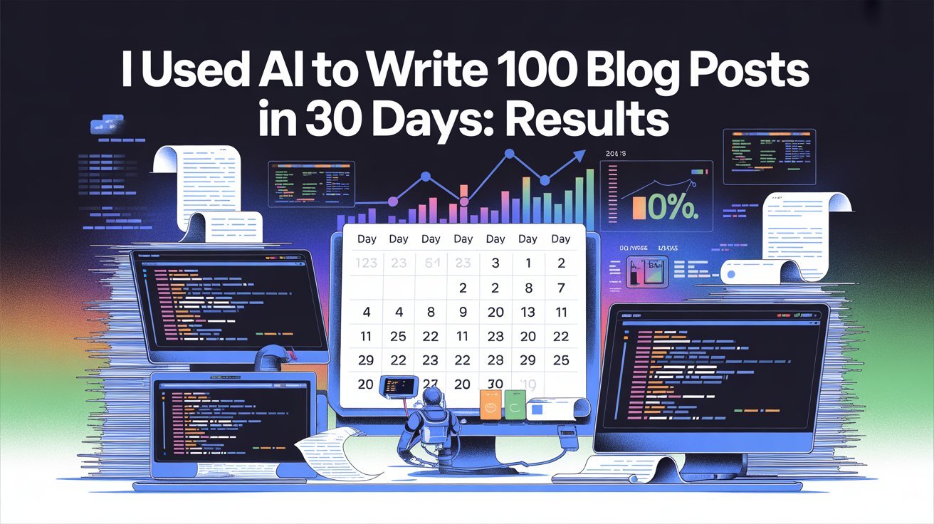 I Used AI to Write 100 Blog Posts in 30 Days Results