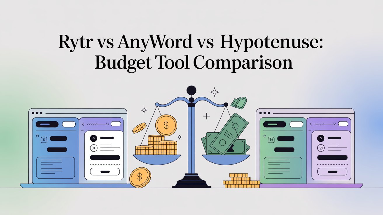 Rytr vs Anyword vs Hypotenuse Budget Tool Comparison