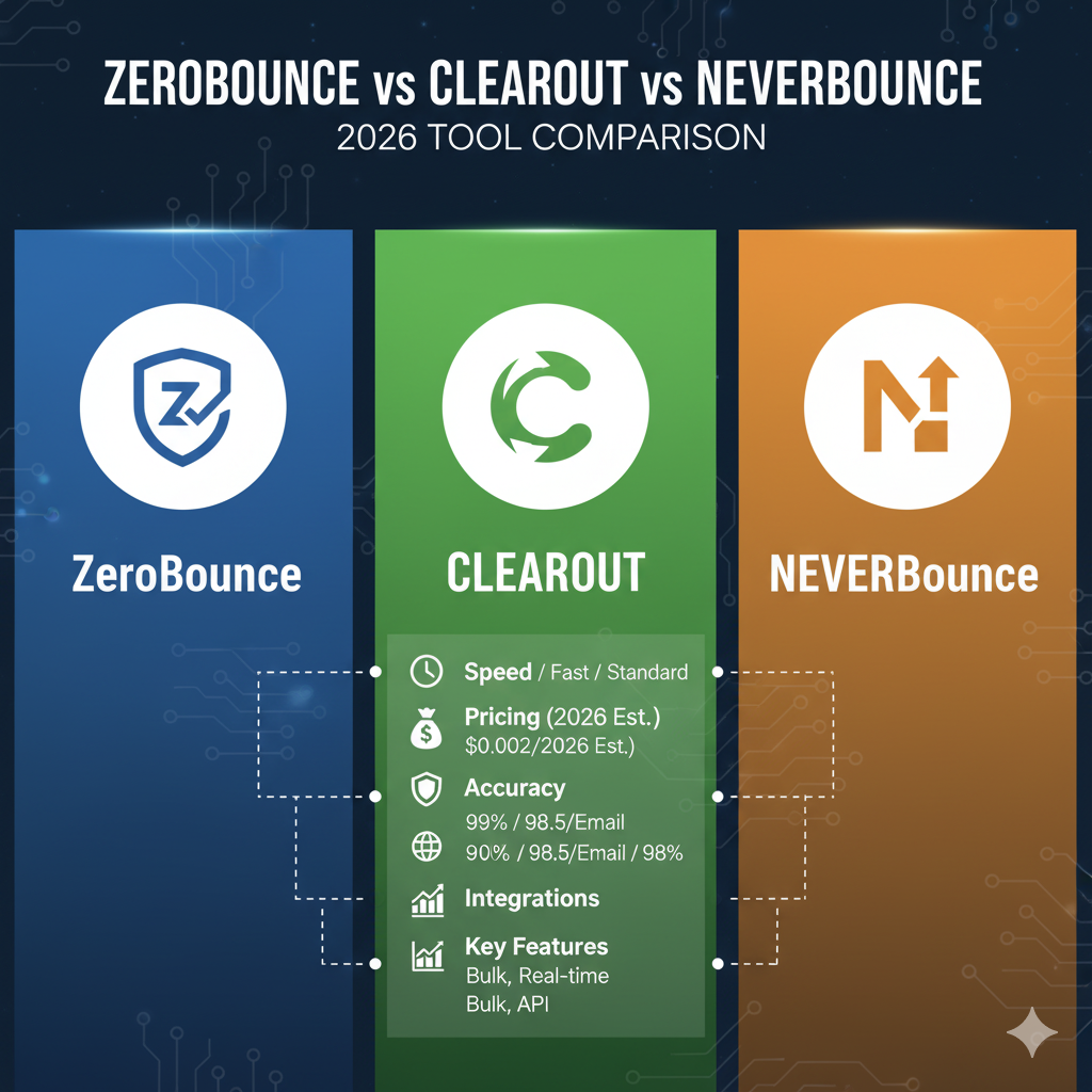 ZeroBounce vs Clearout vs NeverBounce